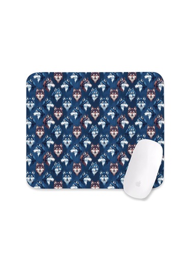Wolf Desenli Mouse Pad, Kaymaz Kauçuk Taban, Su Geçirmez, Pürüzsüz Dokulu, 27x32cm-a11