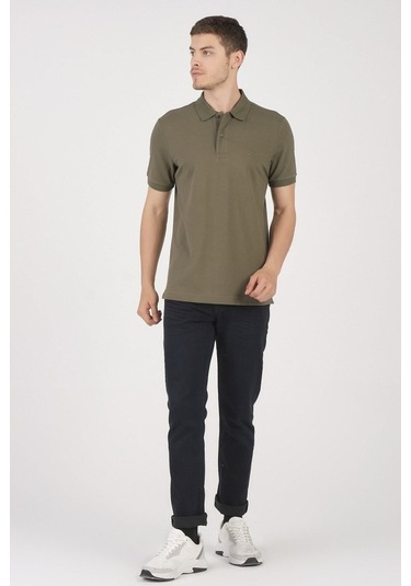 Classıc Pamuk Regular Comfort Erkek Polo Yaka Tişört Haki