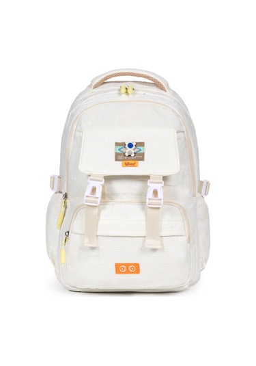 Krinkıl Kumaş, Suya Dayanıklı Ve Çok Gözlü Okul Sırt Çantası - Sarı Sarı