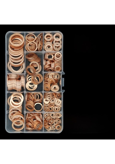 Gajeena 200 Adet Bakır O-ring Mermer Seti - Kaliteli Lehimli Paketleme İçin Sıkı Kapama Ve Dayanıklılık Sağlar