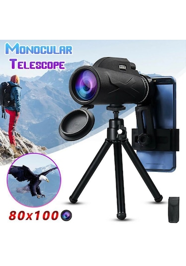 Techtic 80x Dürbün Ultra Zoom Tek Göz Monoküler Teleskop
