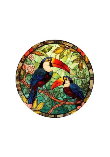 Pazly Yenilik Suntek Sinek Magideal Kuşu Ev Çıkartması Çıkarılabilir Cam Ms Ahşap