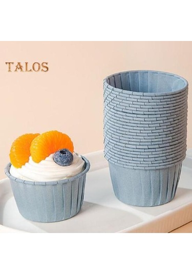 Beyaz 50 Adet Yüksek Sıcaklığa Dayanıklı Kek Kapları Yağlı Kağıt Su Geçirmez Kolay Kalıptan Tek Kullanımlık Gıda Sınıfı Pişirme Kapları