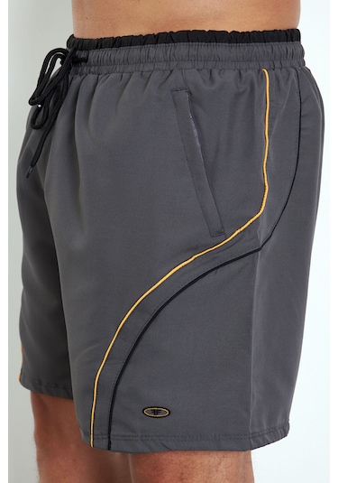 Enrico Ferry Erkek Orta Gri Büyük Beden Deniz Şortu Edy2518b-og Gri