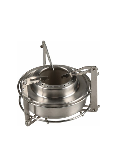 Neevoyu Taşra Kampı İçin Paslanmaz Çelik Alkol Ocak Ve Katlanabilir Büyük Ayaklı Stant Seti - Dayanıklı, Taşınabilir, Kararlı Isıtma Gümüş