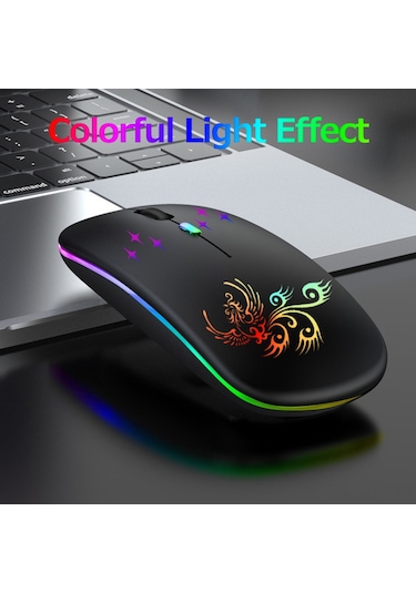 Lemestar Optik Kablosuz Sessiz Fare - 2.4g+bt3.0+bt5.2 Üç Mod, Ergonomik Tasarım, 500mah Şarj Edilebilir Pil, Beyaz Optik