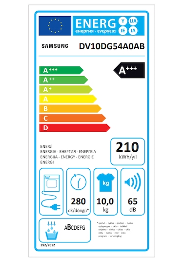 Samsung DV10DG54A0ABAH 10 KG Isı Pompalı Çamaşır Kurutma Makinesi