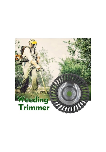 Besthome1 6 İnç Çim Biçme Makinesi Düzeltici Parçaları, Genel Aşınmaya Dayanıklı Çok İşlevli Çelik Tel Pas Temizleme Ayıklama P