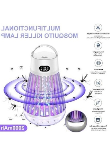 Trendooze Tip-c Sivrisinek Şarj, Led, Lamba, Katil Elektrikli Dayanıklı Bw