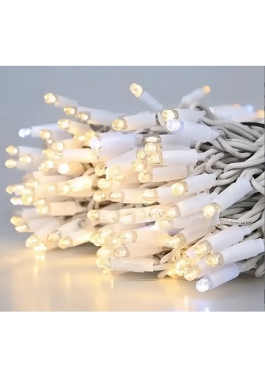 Dış Mekan Eklenebilir 2 Mt Saçak 144 Led 3000k Günışığı Beyaz Çakarlı Yılbaşı Ledi