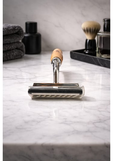 Valorıe Morettı Bambu Saplı Premium Metal Başlıklı Klasik Tıraş Bıçağı