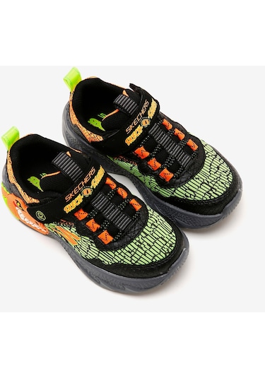 Skechers Dino - Lights Büyük Erkek Çocuk Siyah Işıklı Spor Ayakkabı 400615l Bkor Siyah