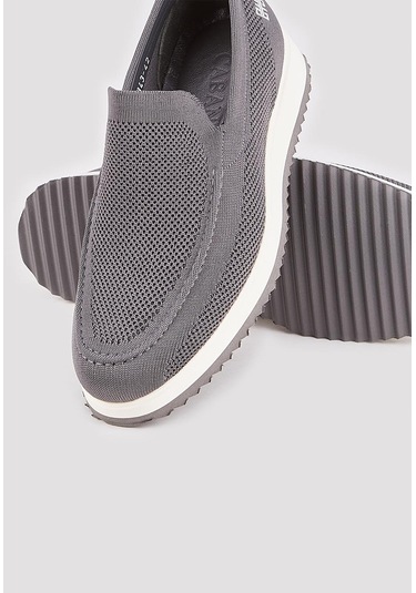Triko Gri Erkek Hazır Tabanlı Günlük Ayakkabı-gri Gri