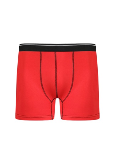 Giyim Erkek Pamuk Likralı Boxer Kırmızı Kırmızı
