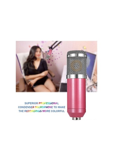 Fortunelane Profesyonel Kondenser Mikrofon - Yüksek Çözünürlüklü Ses, Beyaz, Bilgisayar, Ktv, Stüdyo İçin