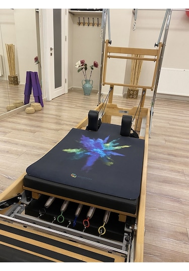 Black Blue Explosıon Pilates Reformer Mat Pilates Matı Siyah