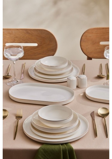 Karaca  Stream Bone Light Bach 29 Parça 6 Kişilik Yemek Takımı Gold