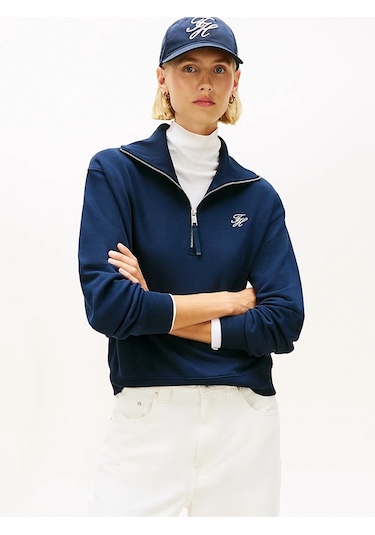 Tommy Hilfiger Th Scrıpt Half Zıp Terry Swtshrt Kadın Mavi Sweatshirt - Ww0ww49470 Mavi Tommy Hilfiger Th Scrıpt Half Zıp Terry Swtshrt Kadın Mavi Sweatshirt - Ww0ww49470 Mavi
