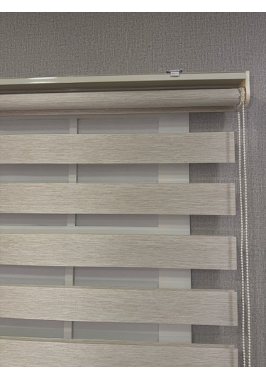 Donatti Bambu Zebra Stor Güneşlik Perde Bej Bej