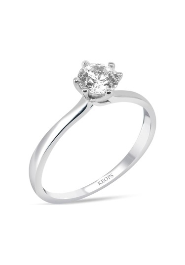 0.50 Karat E Renk Pırlanta Vintage Tektaş Yüzük - Hrd Sertifikalı