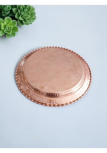 Modabakir Bakır Supla, Tabak Petek Işlemeli 22 Cm