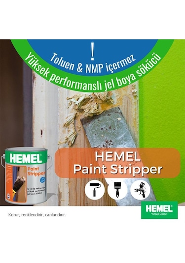 Hemel 19069 Paint Stripper 0.75Lt Jel, Vernik Boya Sökücü