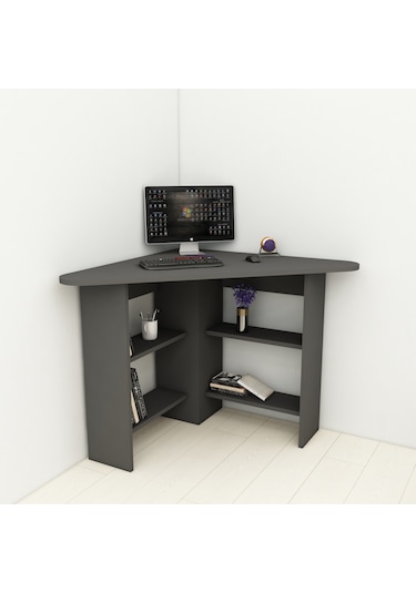 Arnetti Köşe Çalışma Masası Corner Ofis Masası Antrasit