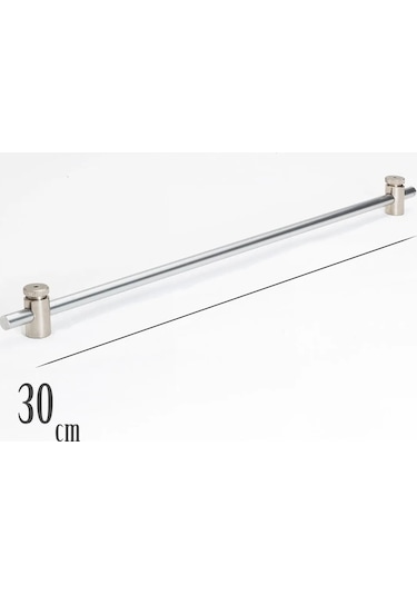 30 Cm Metalik Gri Rustik 1 Adet Briz Çubuk 2 Adet Başlık