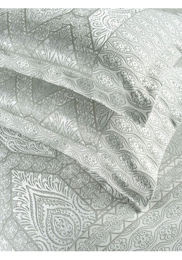 Jakarlı Grena Yatak Örtüsü Seti Yeşil