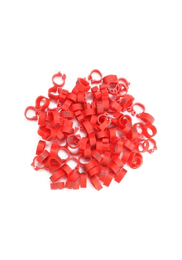 Yuntech01 8mm Sarı Kuş Ayak Halkası, Rakamlı Tespit Halkası, Basit Kapan Deseni, 100 Adet/paket, Dayanıklı Plastik, Güvercin Ve Yetişkin Kuşlar İçin