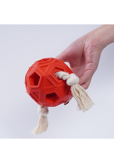 İpli Yuvarlak Top Köpek İnteraktif Oyuncak