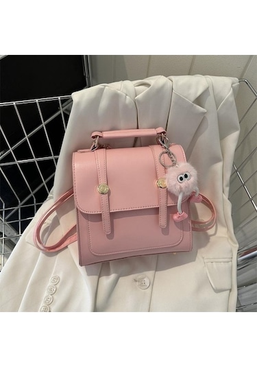 Ganzhoushop Yeni Tek Stili Sırt Sırt Rahat Omuz Moda Minimalist Küçük Kadın Kadın Çantası Çantası Çantası Çantası Çanta Black Akademi Jv Siyah