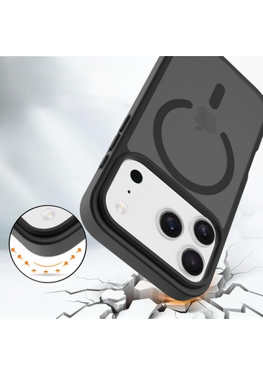 Ps iPhone Uyumlu 17 Pro Max Mist Serisi Magsafe Kılıf - Siyah