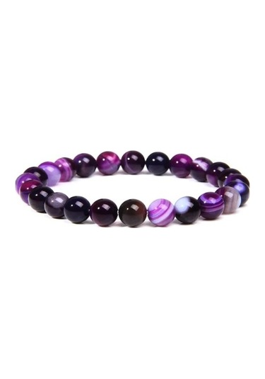 Tesbih Sakarya Mor Akik Taşı Doğaltaş Bayan Bileklik Mor