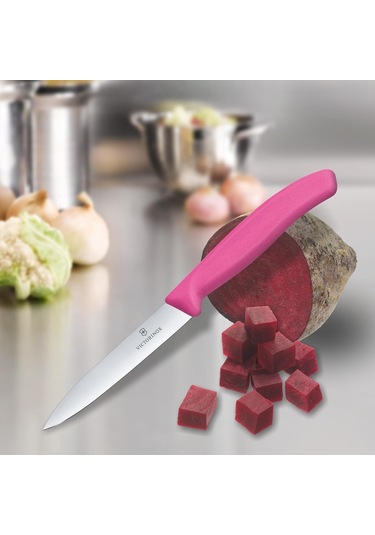 Victorinox Düz Ağızlı Soyma Bıçağı 10 CM Pembe