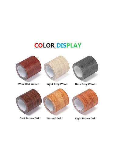 5 M/rulo Ev Dekor Mobilya Yenileme Süpürgelik Hattı Zemin Ahşap Tahıl Bant Onarım Yapıştırıcı 8cm X 4.75m-dark Brown Oak
