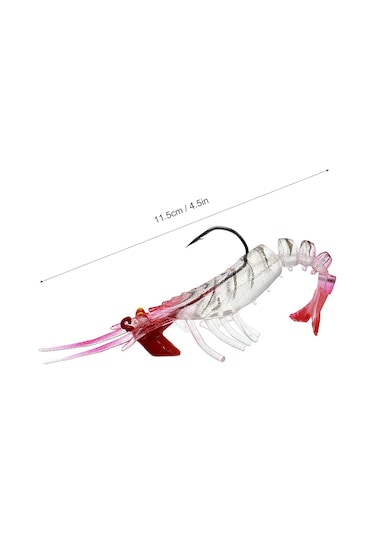 Reedark Yumuşak Karides Taklidi Işıklı Yapay Yem - 11,5cm Pvc Olta Lürü