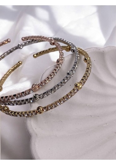 3 Renk Dorikalı Kadın Kelepçe Bileklik