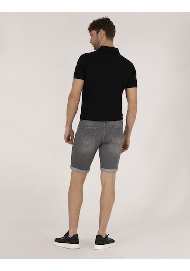 Pierre Cardin Erkek Gri Şort Jean 50267804-vr024 Gri