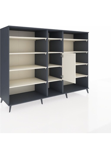 Kronos Dolap 12 Raflı Tek Kapaklı 220x59x163 Antrasit-aytaşı Antrasit-aytaşı