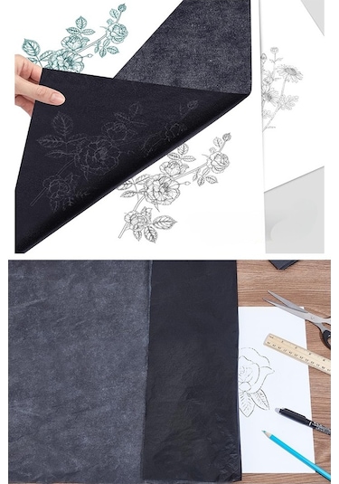 Karbon Kağıdı A4 Beyaz 10 Adet 21x29,7 Cm Transfer Kağıdı Kopya Kağıdı Renkli Karbon Kağıdı Ahşap Seramik Metal Cam