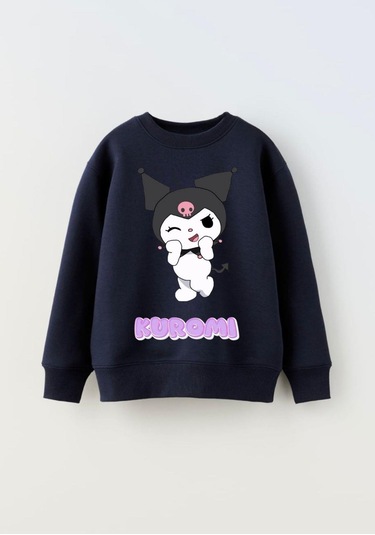 Kuromi Kız Çocuk Sweat Lacivert