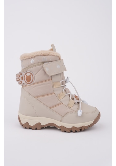 Muggo Tigger İçi Kürklü Bağcıklı Ve Cırtlı Kız Çocuk Bot Bej