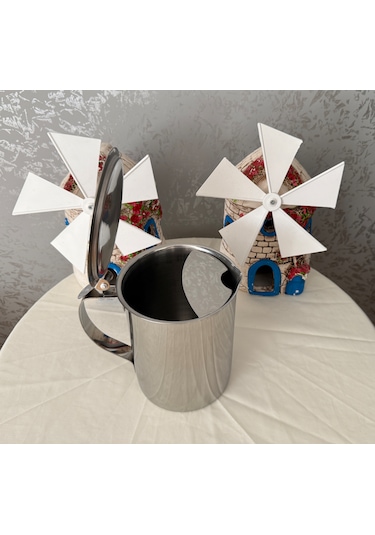 Çelik Kapaklı Sürahi 304 Kalite Paslanmaz