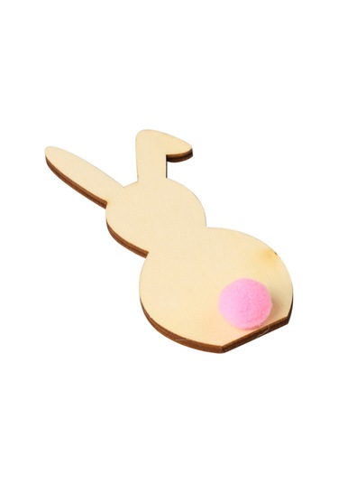 Xiyyadms Paskalya Ev Dekorasyonu: Ahşap Dıy Tavşan Figürü, Pembe Yumuşak Top, Festivite Atmosferi İçin Hediye/ev Dekoru