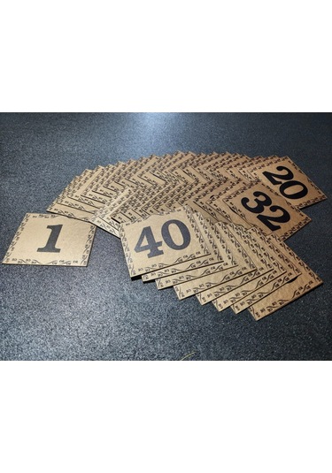 Kapı Numarası  5.5x6.5 Cm  Kendinden Yapışkanlı No:1 Den 40’A