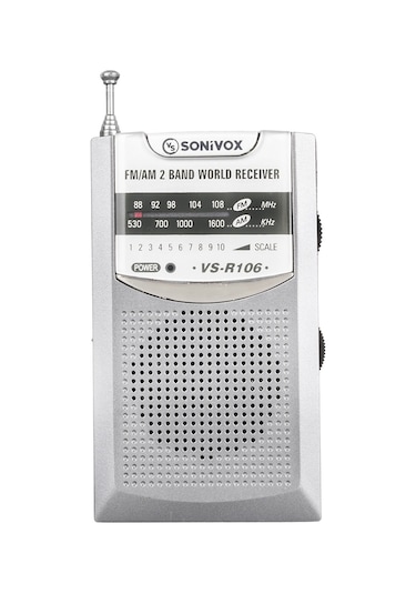Sonivox VS-R106 Mini FM Radyo Gri