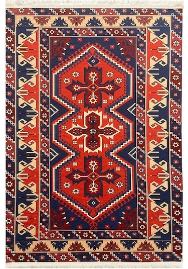 Prizma Halı Vintage Kilim V-6508 Çok Renkli