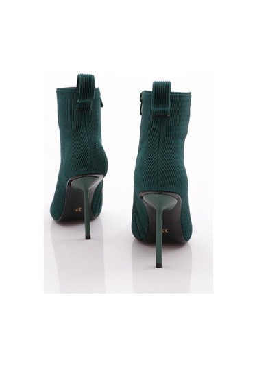Dgn 8017 Kadin Arkasi Lastikli Topuklu Bot 8017-2446-R14006 Yeşil