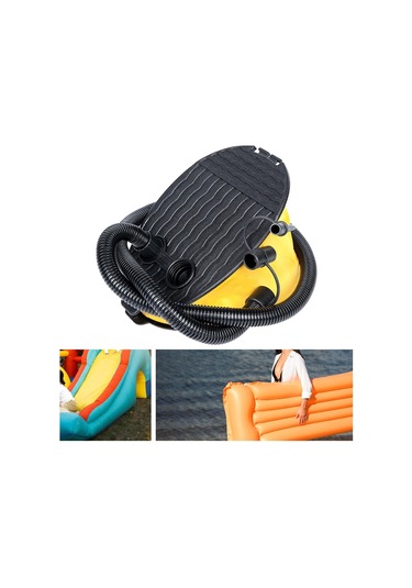 Suntek Kamp Için Hafif Ve Pratik Ayak Pompası Şişme Yatak Su Sarı Siyah